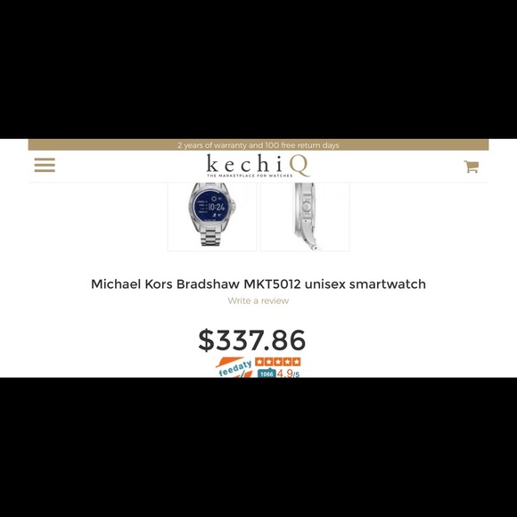 Michael Kors silver smartwatch unisex